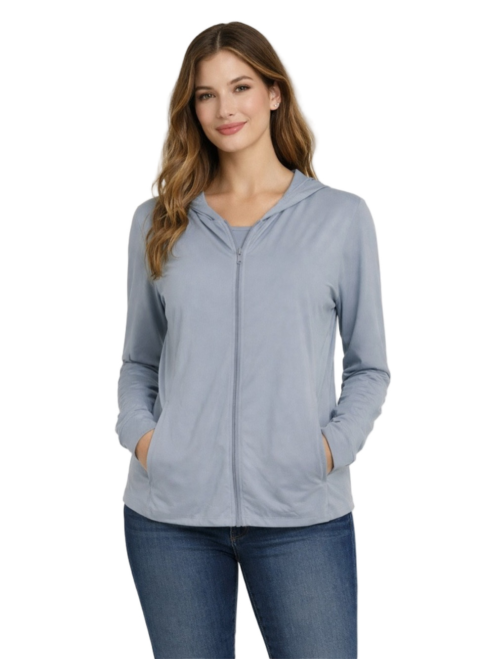 Gray light weight women’s Full-Zip up Jacket